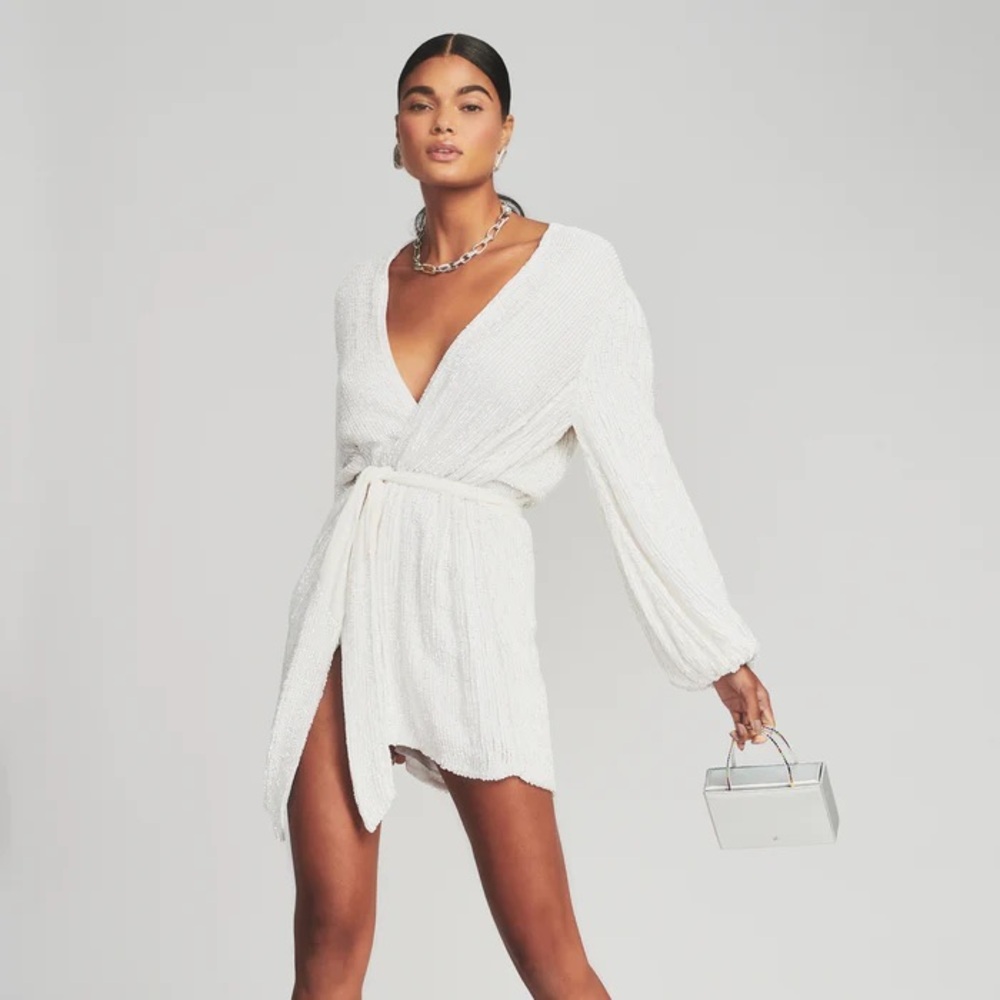 Retrofête Gabrielle Sequin Wrap Dress